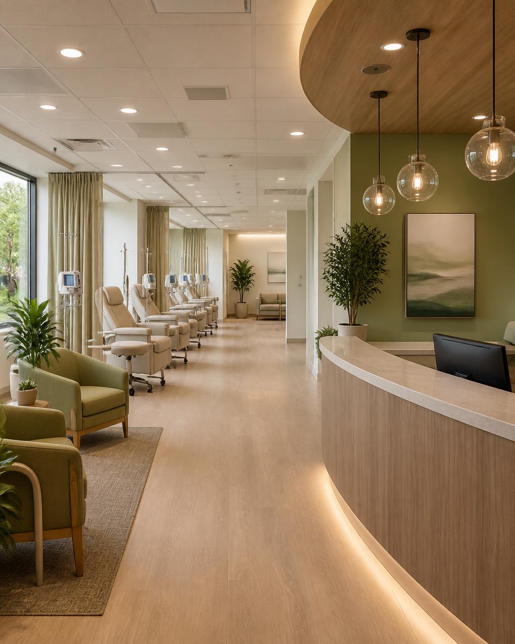 Modern clinical research facility interior at Oakline Clinical in Raleigh, NC